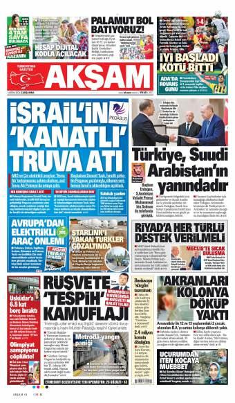 15 Ekim 2026 Akşam Gazetesi Manşetleri