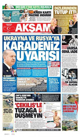 15 Aralık 2025 Akşam Gazetesi Manşetleri