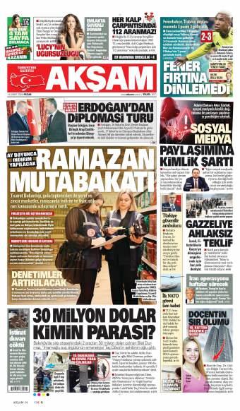 16 Şubat 2026 Akşam Gazetesi Manşetleri
