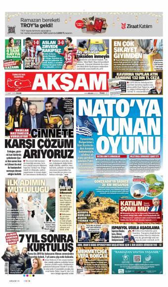 15 Mart 2026 Akşam Gazetesi Manşetleri