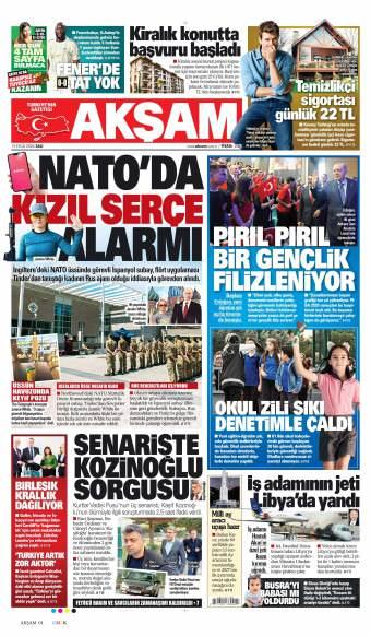 15 Eylül 2026 Akşam Gazetesi Manşetleri