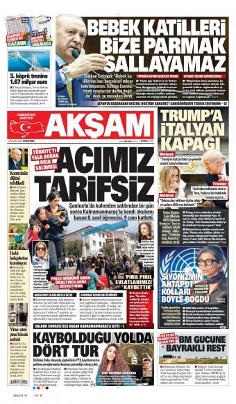16 Nisan 2026 Akşam Gazetesi Manşetleri