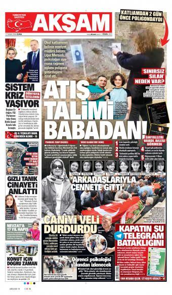 17 Nisan 2026 Akşam Gazetesi Manşetleri