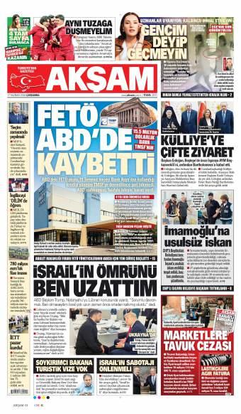 18 Haziran 2026 Akşam Gazetesi Manşetleri