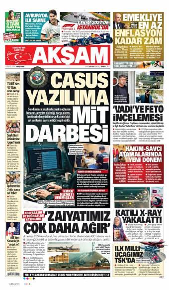17 Eylül 2026 Akşam Gazetesi Manşetleri
