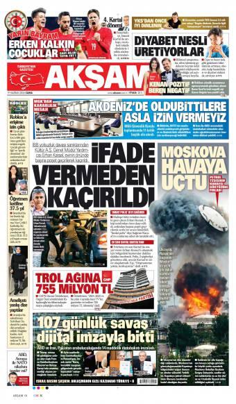 19 Haziran 2026 Akşam Gazetesi Manşetleri