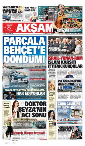 20 Nisan 2026 Akşam Gazetesi Manşetleri