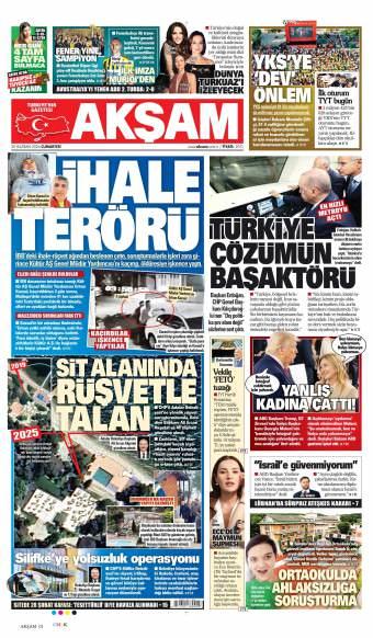 20 Haziran 2026 Akşam Gazetesi Manşetleri