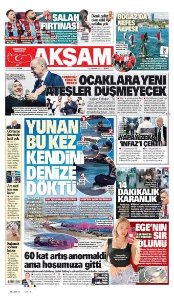20 Eylül 2026 Akşam Gazetesi Manşetleri