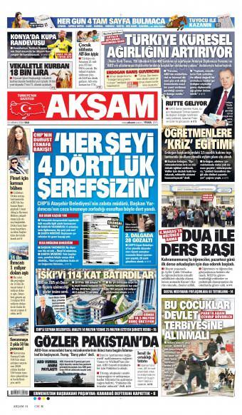 21 Nisan 2026 Akşam Gazetesi Manşetleri