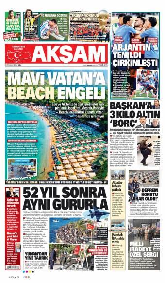 21 Temmuz 2026 Akşam Gazetesi Manşetleri