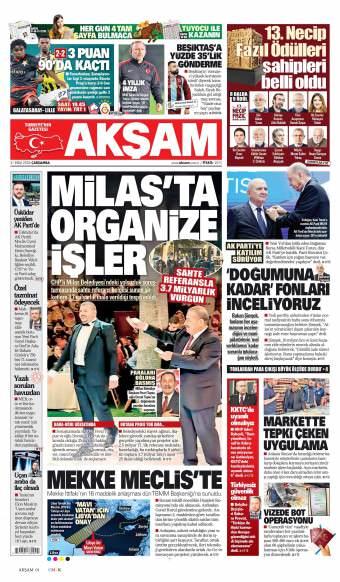 22 Ekim 2026 Akşam Gazetesi Manşetleri