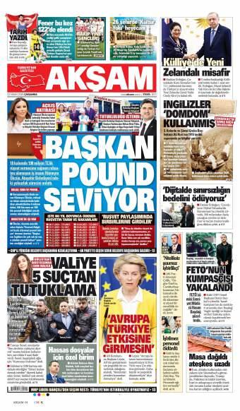 22 Nisan 2026 Akşam Gazetesi Manşetleri