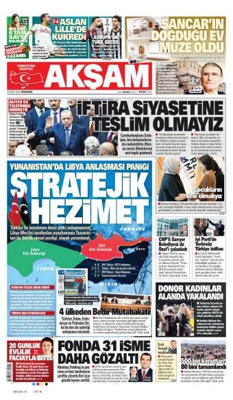 22 Ekim 2026 Akşam Gazetesi Manşetleri