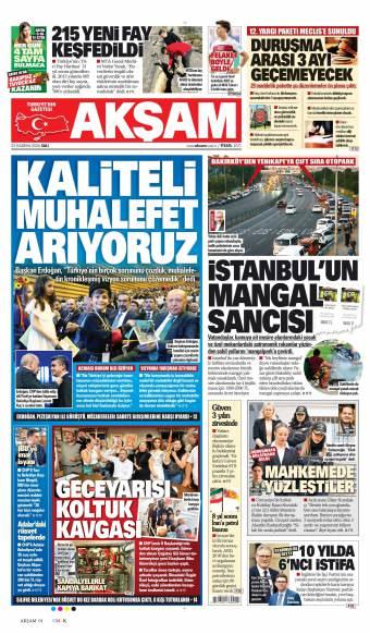 23 Haziran 2026 Akşam Gazetesi Manşetleri