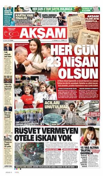 24 Nisan 2026 Akşam Gazetesi Manşetleri