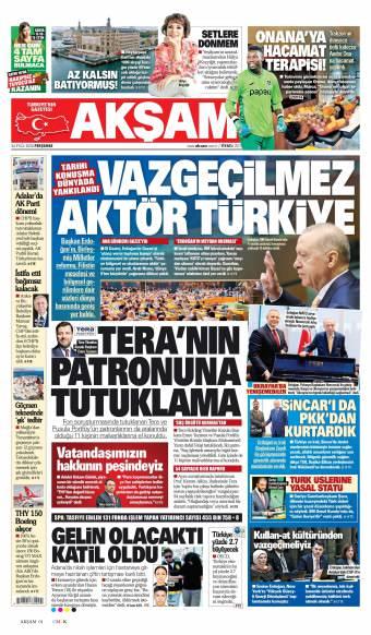 25 Eylül 2026 Akşam Gazetesi Manşetleri