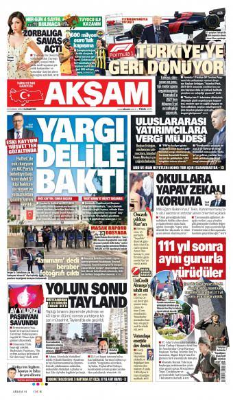 25 Nisan 2026 Akşam Gazetesi Manşetleri