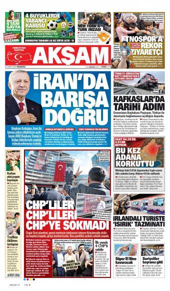 25 Mayıs 2026 Akşam Gazetesi Manşetleri