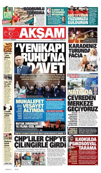 25 Haziran 2026 Akşam Gazetesi Manşetleri