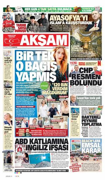 25 Temmuz 2026 Akşam Gazetesi Manşetleri