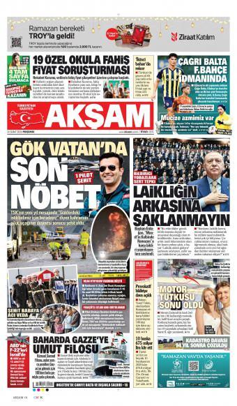 27 Şubat 2026 Akşam Gazetesi Manşetleri