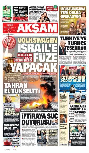 26 Mart 2026 Akşam Gazetesi Manşetleri