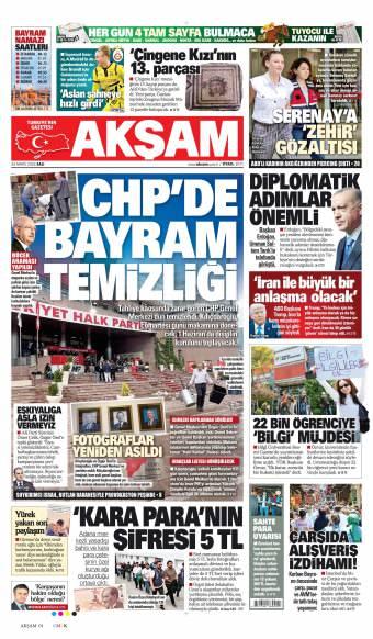 26 Mayıs 2026 Akşam Gazetesi Manşetleri