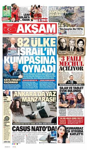 26 Temmuz 2026 Akşam Gazetesi Manşetleri