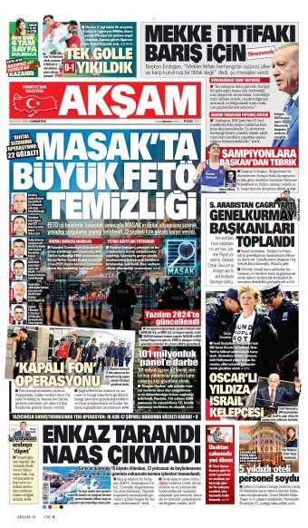 27 Eylül 2026 Akşam Gazetesi Manşetleri