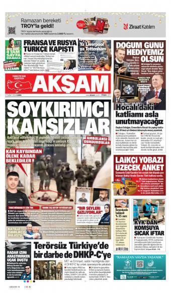 28 Şubat 2026 Akşam Gazetesi Manşetleri