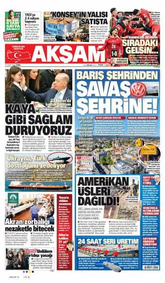 27 Mart 2026 Akşam Gazetesi Manşetleri