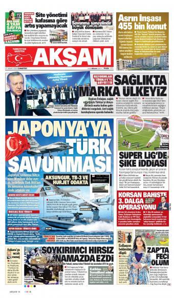 28 Aralık 2025 Akşam Gazetesi Manşetleri