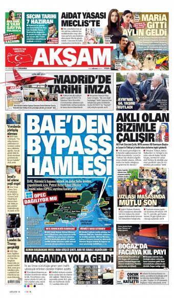 29 Nisan 2026 Akşam Gazetesi Manşetleri