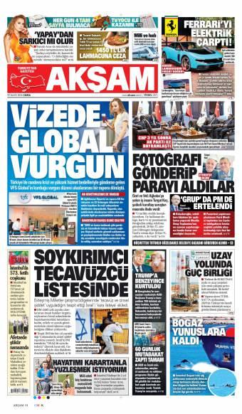 29 Mayıs 2026 Akşam Gazetesi Manşetleri