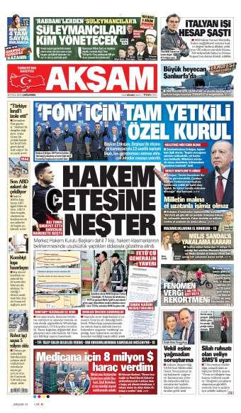 01 Ekim 2026 Akşam Gazetesi Manşetleri