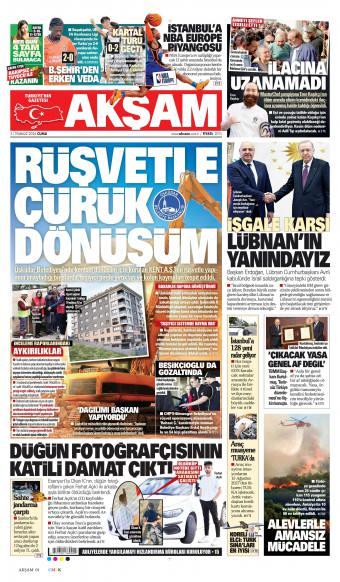 31 Temmuz 2026 Akşam Gazetesi Manşetleri