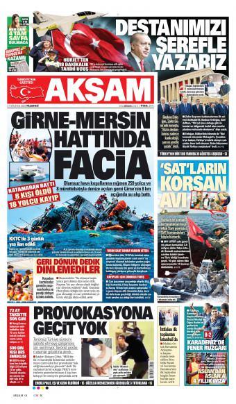 31 Ağustos 2026 Akşam Gazetesi Manşetleri