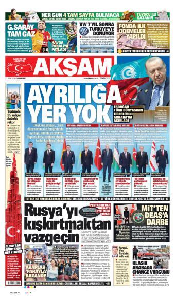 31 Ekim 2026 Akşam Gazetesi Manşetleri