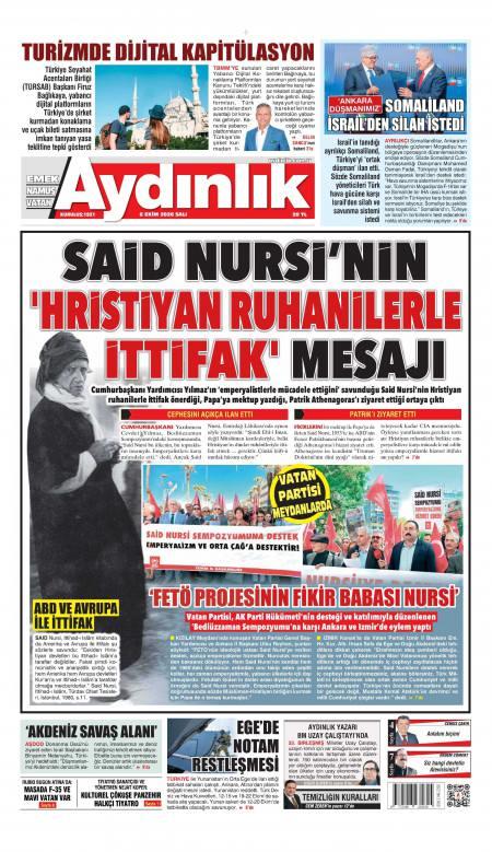 07 Ekim 2026 Aydınlık Gazetesi Manşetleri