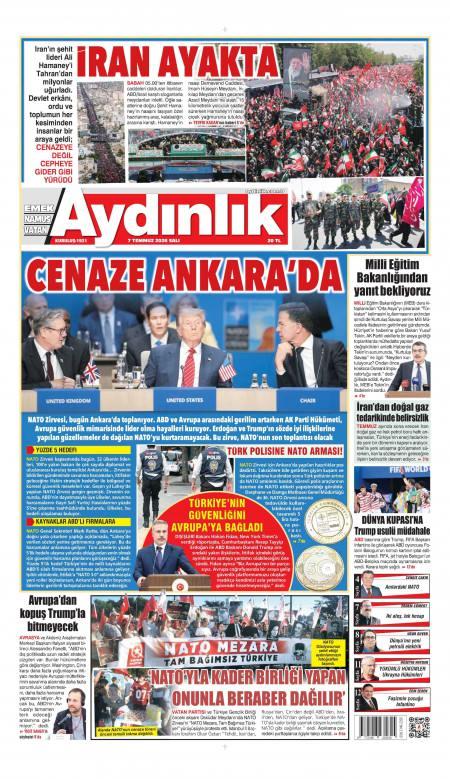 07 Temmuz 2026 Aydınlık Gazetesi Manşetleri