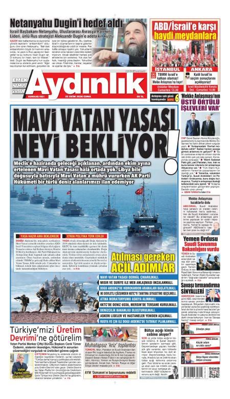 23 Ekim 2026 Aydınlık Gazetesi Manşetleri