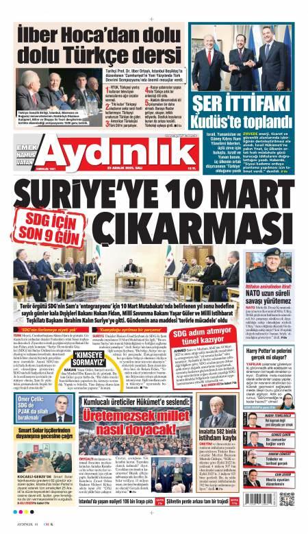 23 Aralık 2025 Aydınlık Gazetesi Manşetleri