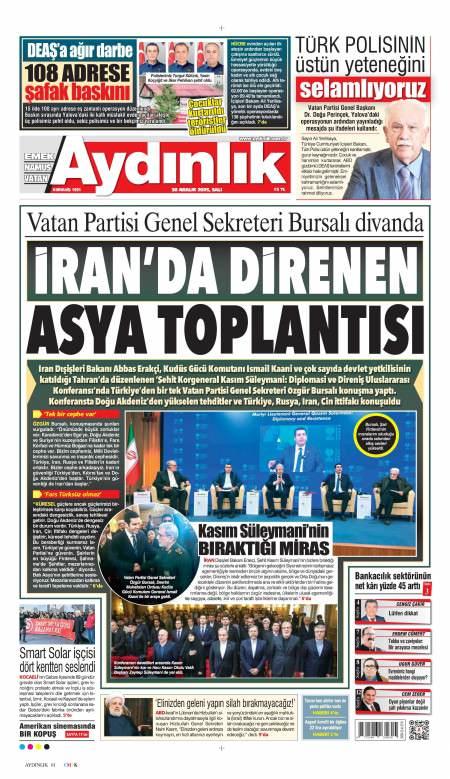 30 Aralık 2025 Aydınlık Gazetesi Manşetleri