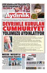 29 Ekim 2026 Aydınlık Gazetesi Manşetleri