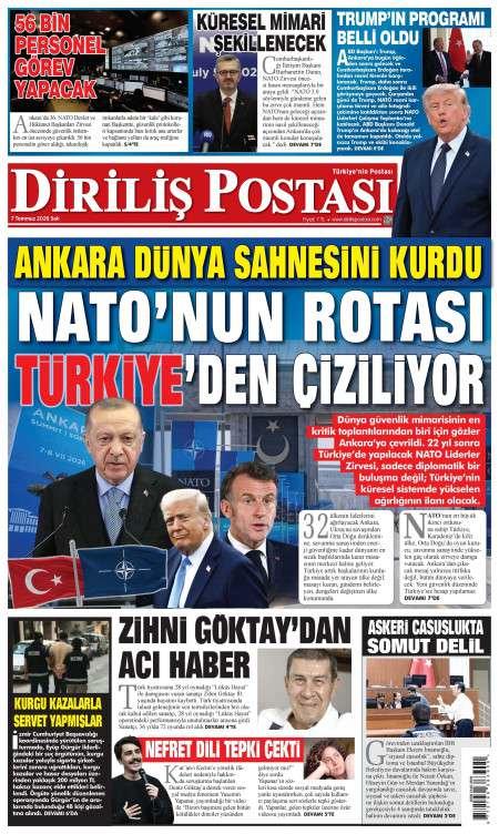 07 Temmuz 2026 Diriliş Postası Gazetesi Manşetleri