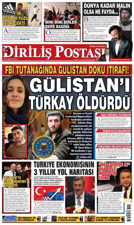 07 Eylül 2026 Diriliş Postası Gazetesi Manşetleri
