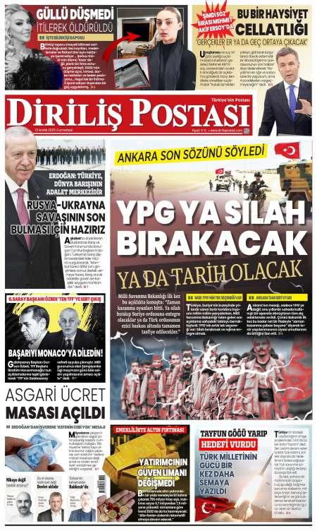 13 Aralık 2025 Diriliş Postası Gazetesi Manşetleri