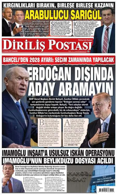 18 Haziran 2026 Diriliş Postası Gazetesi Manşetleri