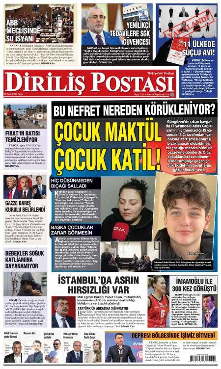 18 Ocak 2026 Diriliş Postası Gazetesi Manşetleri